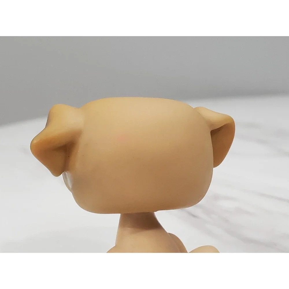 LITTLEST PET SHOP LPS #1221 Vintage Authentic Dog Pug Brown with Green Dot Eyes‎